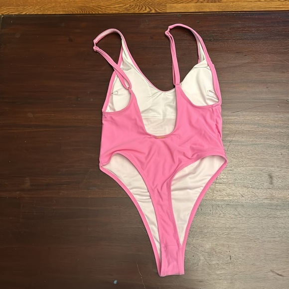 NWOT Relleciga pink thong swimsuit size small - Picture 2 of 4